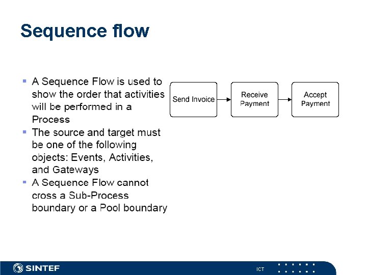 Sequence flow ICT 