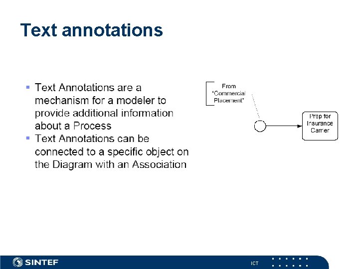 Text annotations ICT 