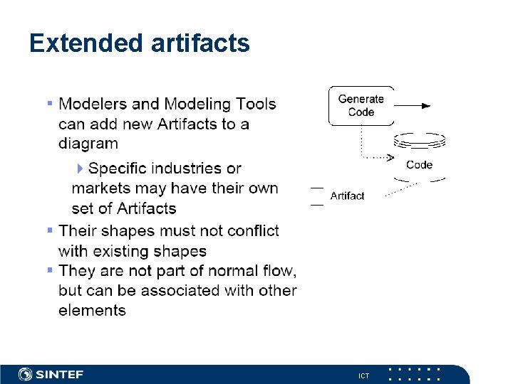 Extended artifacts ICT 