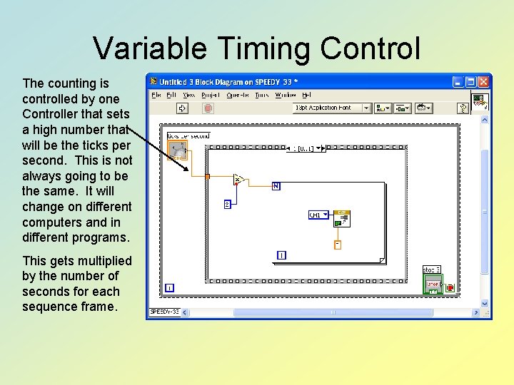 Variable Timing Control The counting is controlled by one Controller that sets a high