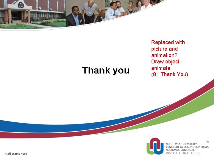 Thank you Replaced with picture and animation? Draw object - animate (8. Thank You)