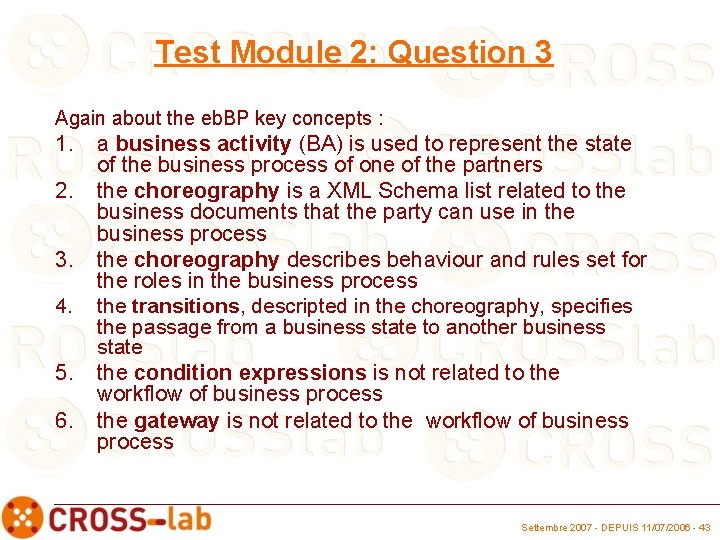 Test Module 2: Question 3 Again about the eb. BP key concepts : 1.