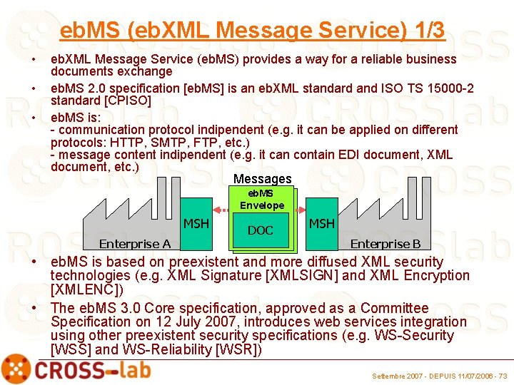 eb. MS (eb. XML Message Service) 1/3 • • • eb. XML Message Service