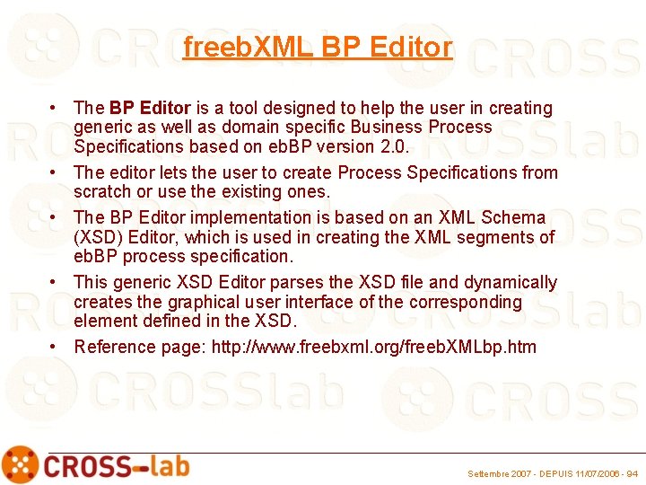 freeb. XML BP Editor • The BP Editor is a tool designed to help