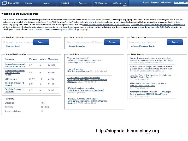 http: //bioportal. bioontology. org http: //bioportal. bioontology. org