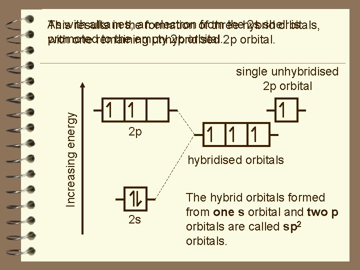 As alkanes, electron of from thehybrid 2 s shell is Thiswith results in theanformation