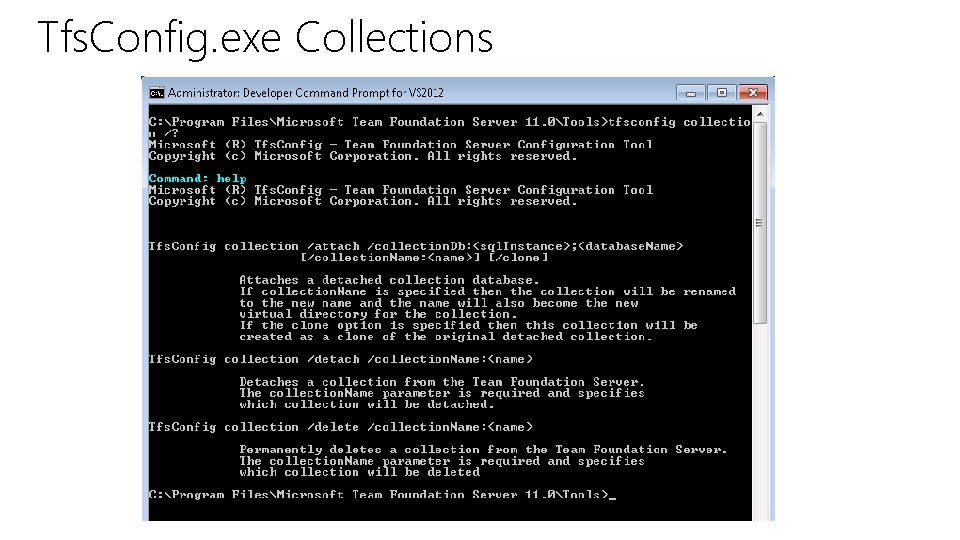 Tfs. Config. exe Collections 