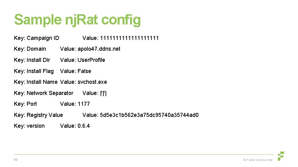 Sample nj. Rat config Key: Campaign ID Value: 1111111111 Key: Domain Value: apolo 47.