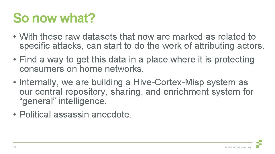 So now what? • With these raw datasets that now are marked as related