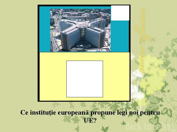 6 Ce instituţie europeană propune legi noi pentru UE? 6 Ce instituţie europeană propune legi noi pentru UE?
