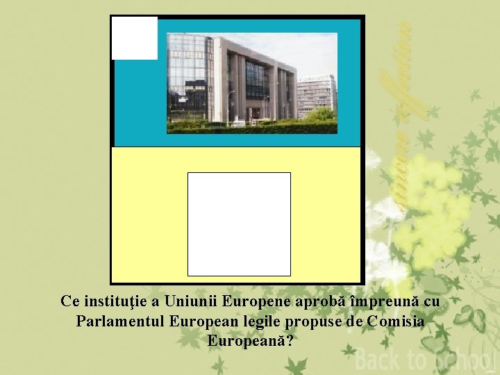 8 Ce instituţie a Uniunii Europene aprobă împreună cu Parlamentul European legile propuse de 8 Ce instituţie a Uniunii Europene aprobă împreună cu Parlamentul European legile propuse de