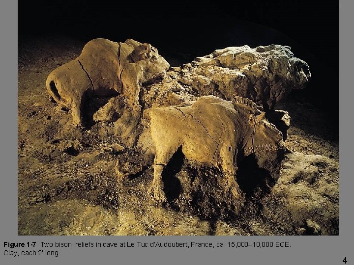 Figure 1 -7 Two bison, reliefs in cave at Le Tuc d’Audoubert, France, ca.