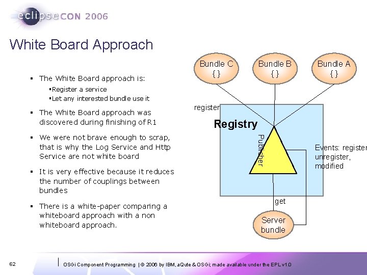 White Board Approach § The White Board approach is: Bundle C {} Bundle B