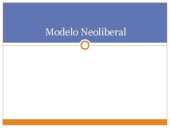 Modelo Neoliberal 