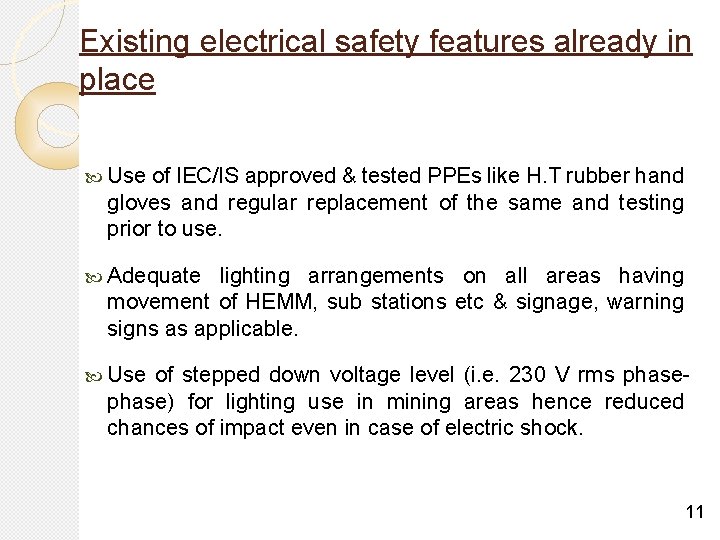 ELECTRICAL SAFETY a culture a habit not just