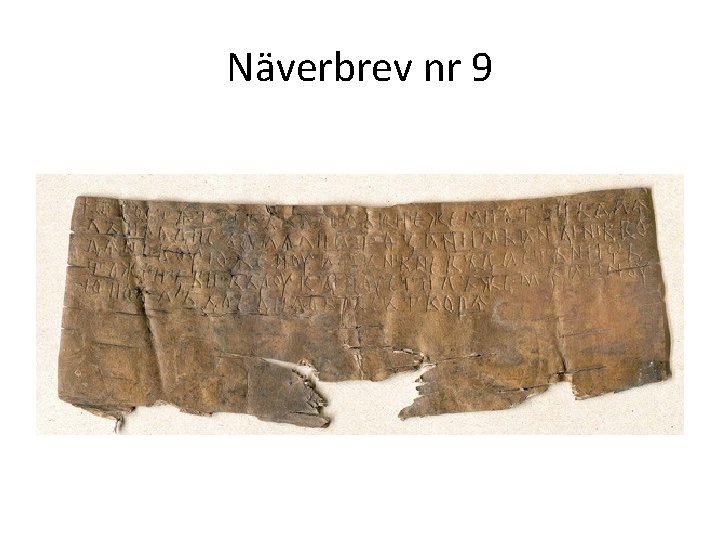 Näverbrev nr 9 