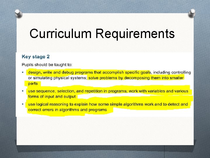 Curriculum Requirements 
