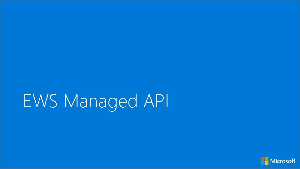 EWS Managed API 