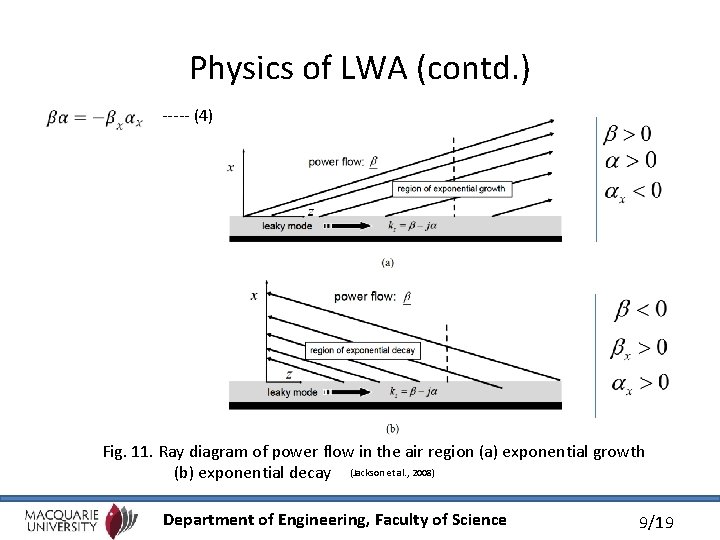 Physics of LWA (contd. ) ----- (4) Fig. 11. Ray diagram of power flow