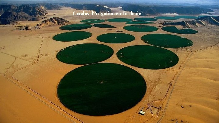 Cercles d'irrigation en Jordanie 
