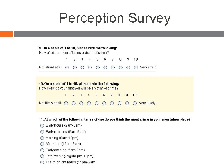 Perception Survey 