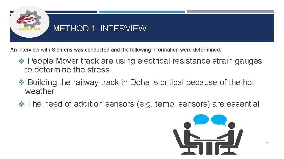 METHOD 1: INTERVIEW An interview with Siemens was conducted and the following information were