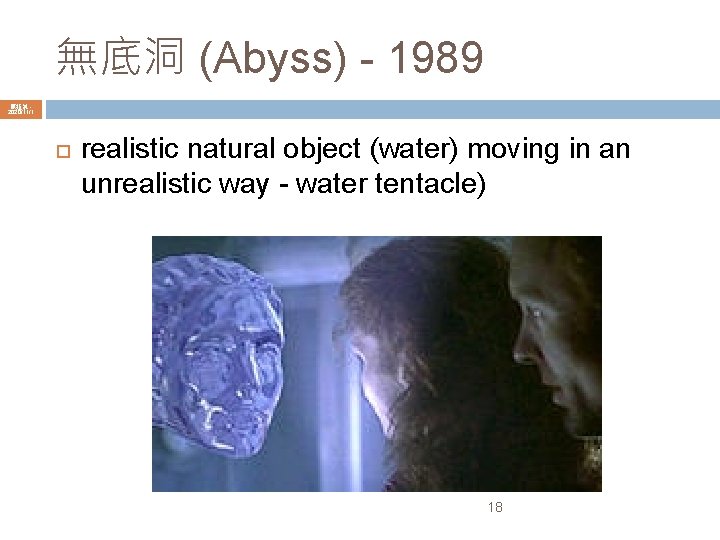 無底洞 (Abyss) - 1989 陳鍾誠 2020/11/1 realistic natural object (water) moving in an unrealistic