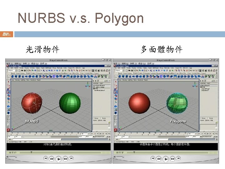 NURBS v. s. Polygon 陳鍾誠 2020/11/1 光滑物件 多面體物件 54 