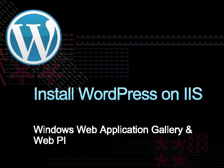 Install Word. Press on IIS 