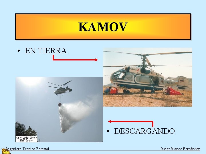 KAMOV • EN TIERRA • DESCARGANDO Ingeniero Técnico Forestal Javier Blanco Fernández 