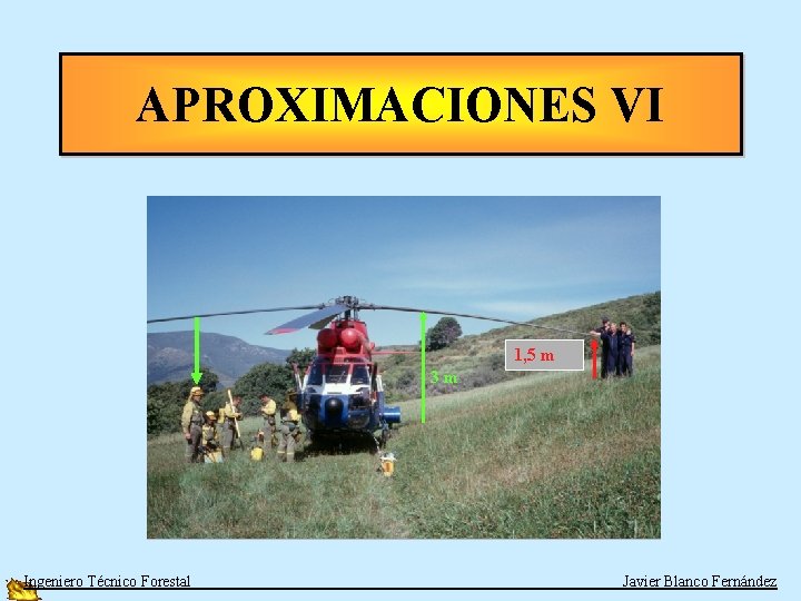 APROXIMACIONES VI 1, 5 m 3 m Ingeniero Técnico Forestal Javier Blanco Fernández 