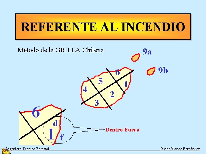 REFERENTE AL INCENDIO Metodo de la GRILLA Chilena 4 f Ingeniero Técnico Forestal 9