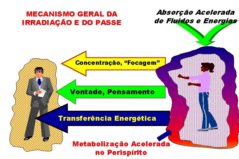 MECANISMO GERAL DA IRRADIAÇÃO E DO PASSE Absorção Acelerada de Fluidos e Energias Concentração,