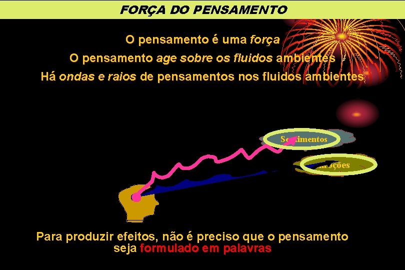 FORÇA DO PENSAMENTO O pensamento é uma força O pensamento age sobre os fluidos