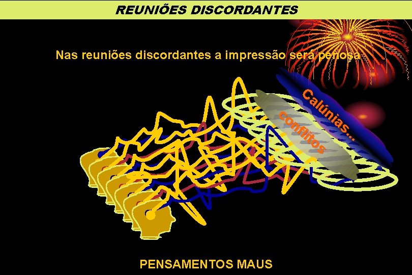 REUNIÕES DISCORDANTES Nas reuniões discordantes a impressão será penosa Ca lú ni co as