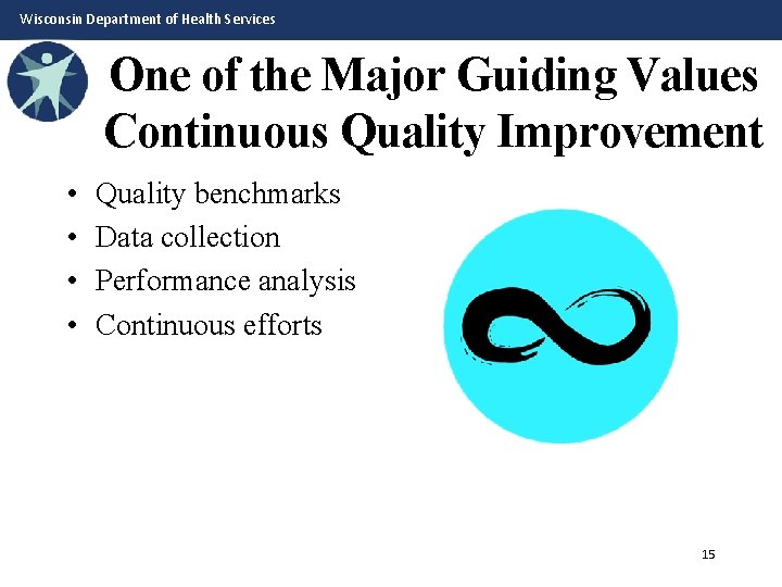 Wisconsin Department of Health Services One of the Major Guiding Values Continuous Quality Improvement