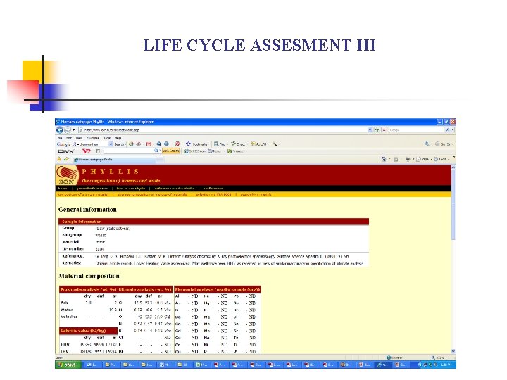 LIFE CYCLE ASSESMENT III 