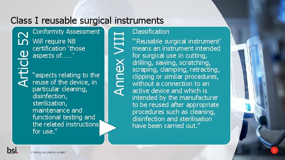 Conformity Assessment Will require NB certification ‘those aspects of……’ “aspects relating to the reuse