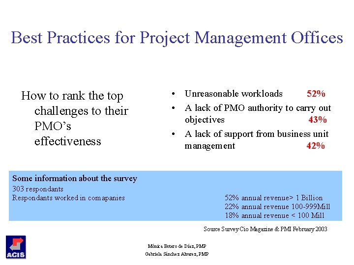 Best Practices for Project Management Offices How to rank the top challenges to their