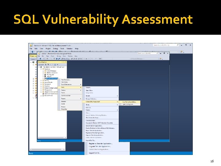 SQL Vulnerability Assessment 16 
