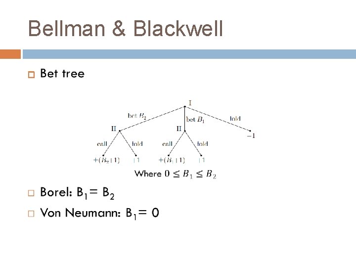 Bellman & Blackwell 