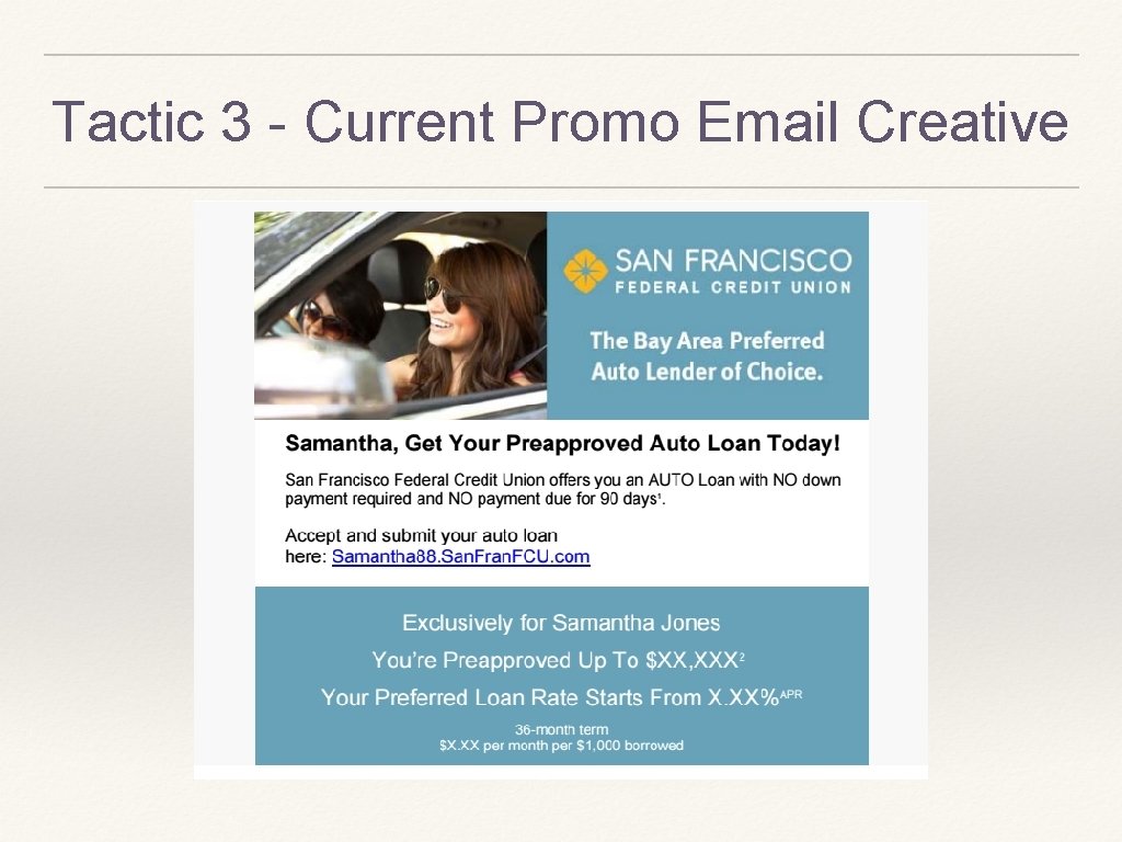 Tactic 3 - Current Promo Email Creative 