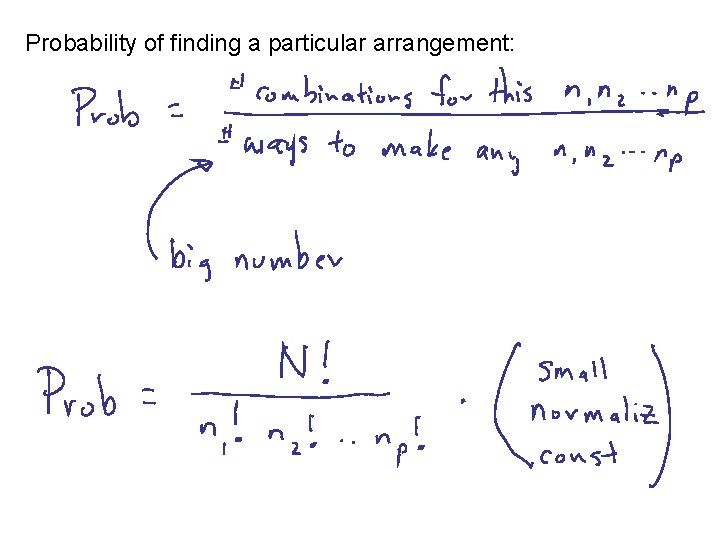 Probability of finding a particular arrangement: 