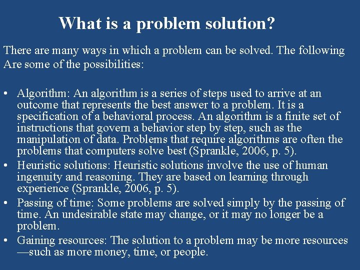 What is a problem solution? There are many ways in which a problem What is a problem solution? There are many ways in which a problem