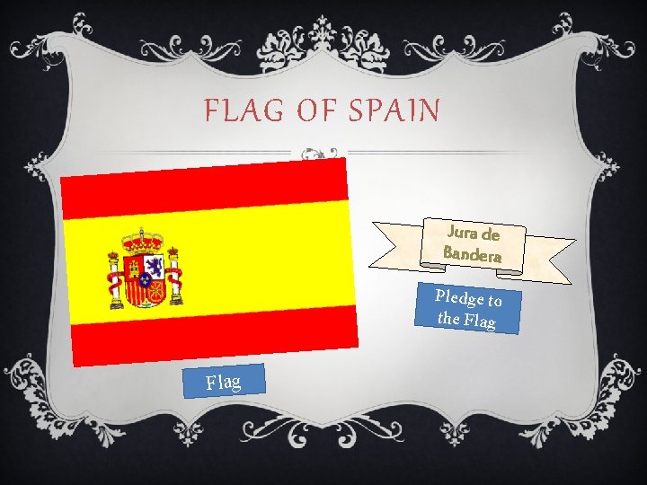 FLAG OF SPAIN Jura de Bandera Pledge to the Flag 