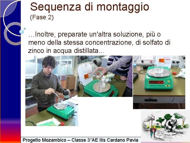 Sequenza di montaggio (Fase 2) …Inoltre, preparate un'altra soluzione, più o meno della stessa