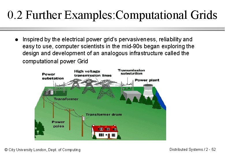 0. 2 Further Examples: Computational Grids l Inspired by the electrical power grid’s pervasiveness,
