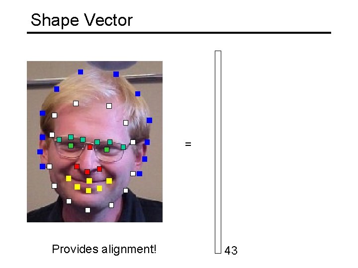 Shape Vector = Provides alignment! 43 