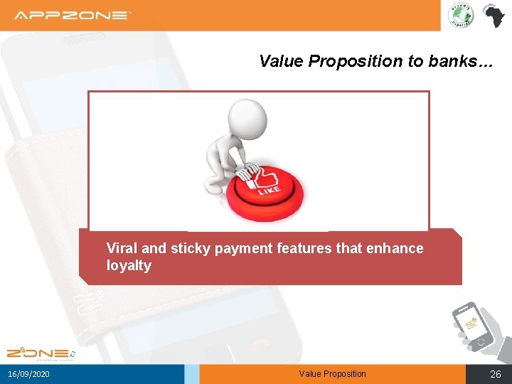 Value Proposition to banks… Viral and sticky payment features that enhance loyalty 16/09/2020 Value