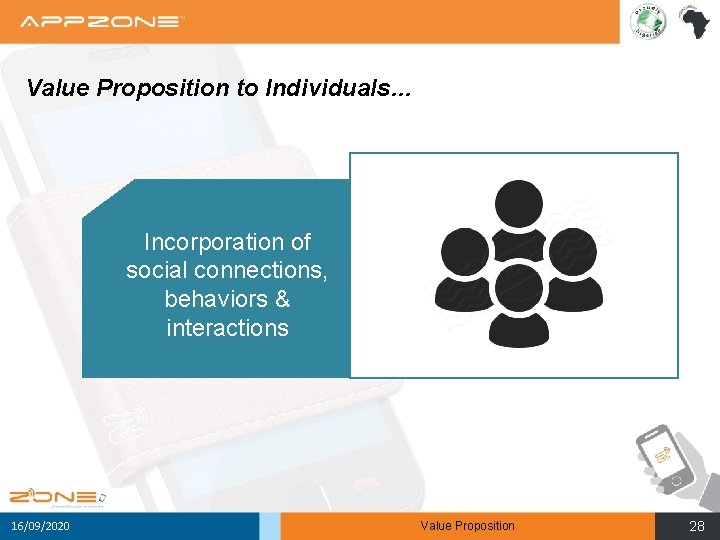 Value Proposition to Individuals… Incorporation of social connections, behaviors & interactions 16/09/2020 Value Proposition